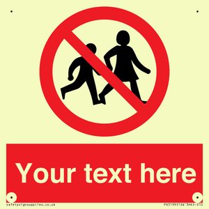 Custom No Children Sign